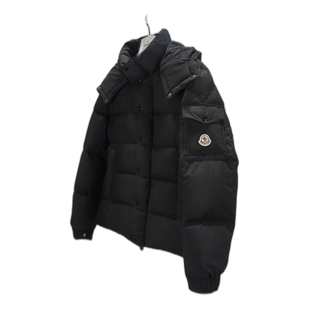 Moncler Maya Matte Hooded Down Puffer Jacket – Black