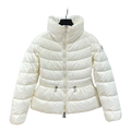 Moncler Drawstring-Waist Stand-Collar Down Jacket – Ivory