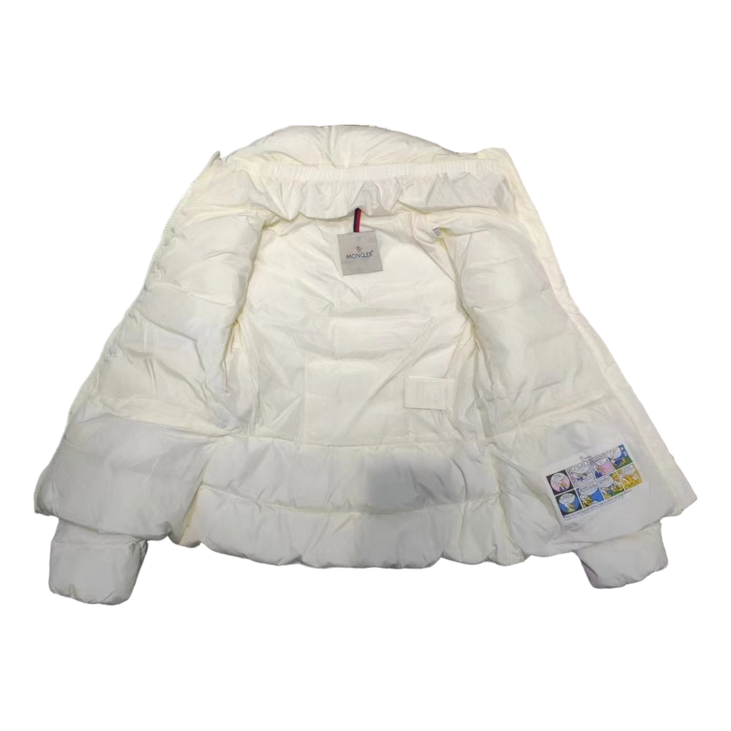 Moncler Drawstring-Waist Stand-Collar Down Jacket – Ivory