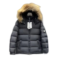 Moncler Fur-Trim Hooded Short Down Jacket – Black