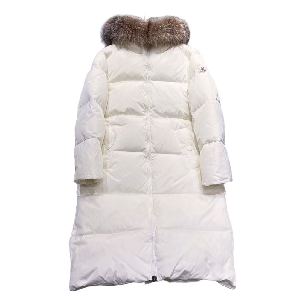 Moncler Marrionnier Long Down Puffer Coat – Ivory