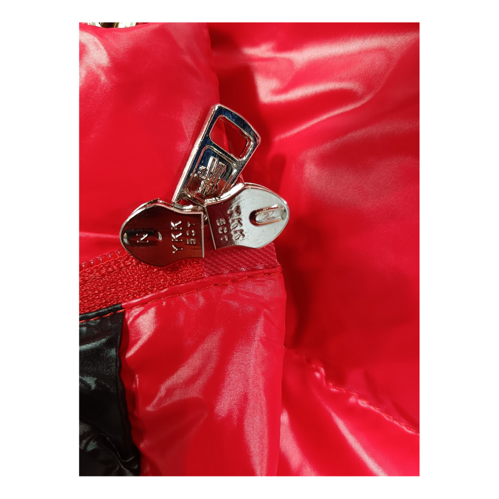 Moncler Hanoverian Glossy Hooded Long Down Coat – Red