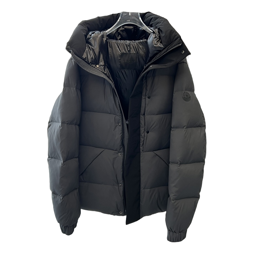 Moncler Contrast-Hood Colour-Block Down Jacket