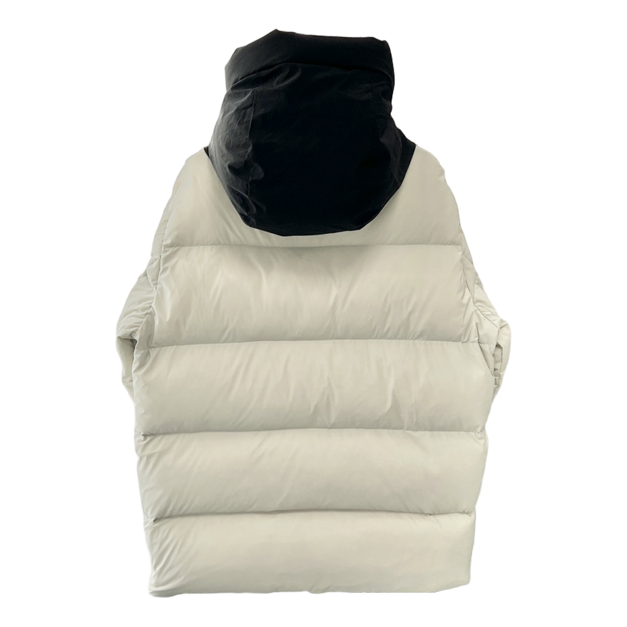 Moncler Contrast-Hood Colour-Block Down Jacket
