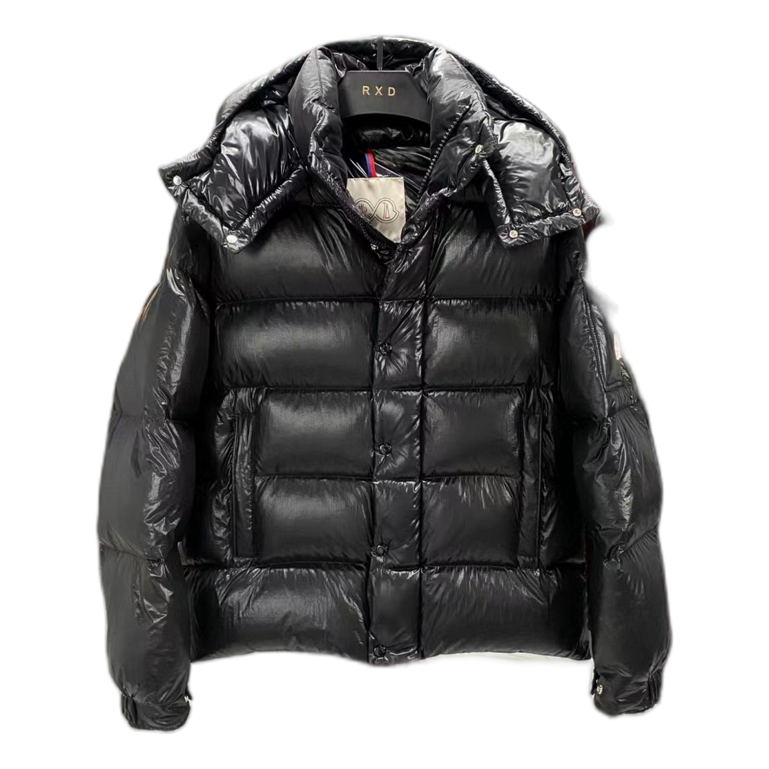 Moncler Maya 70th Anniversary Glossy Hooded Down Jacket