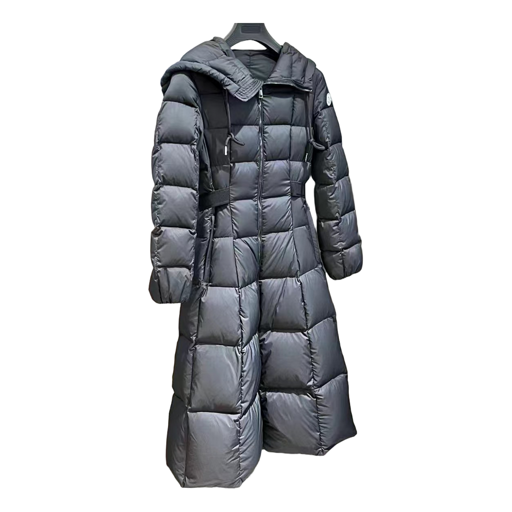 Moncler Faucon Hooded Long Down Coat – Black