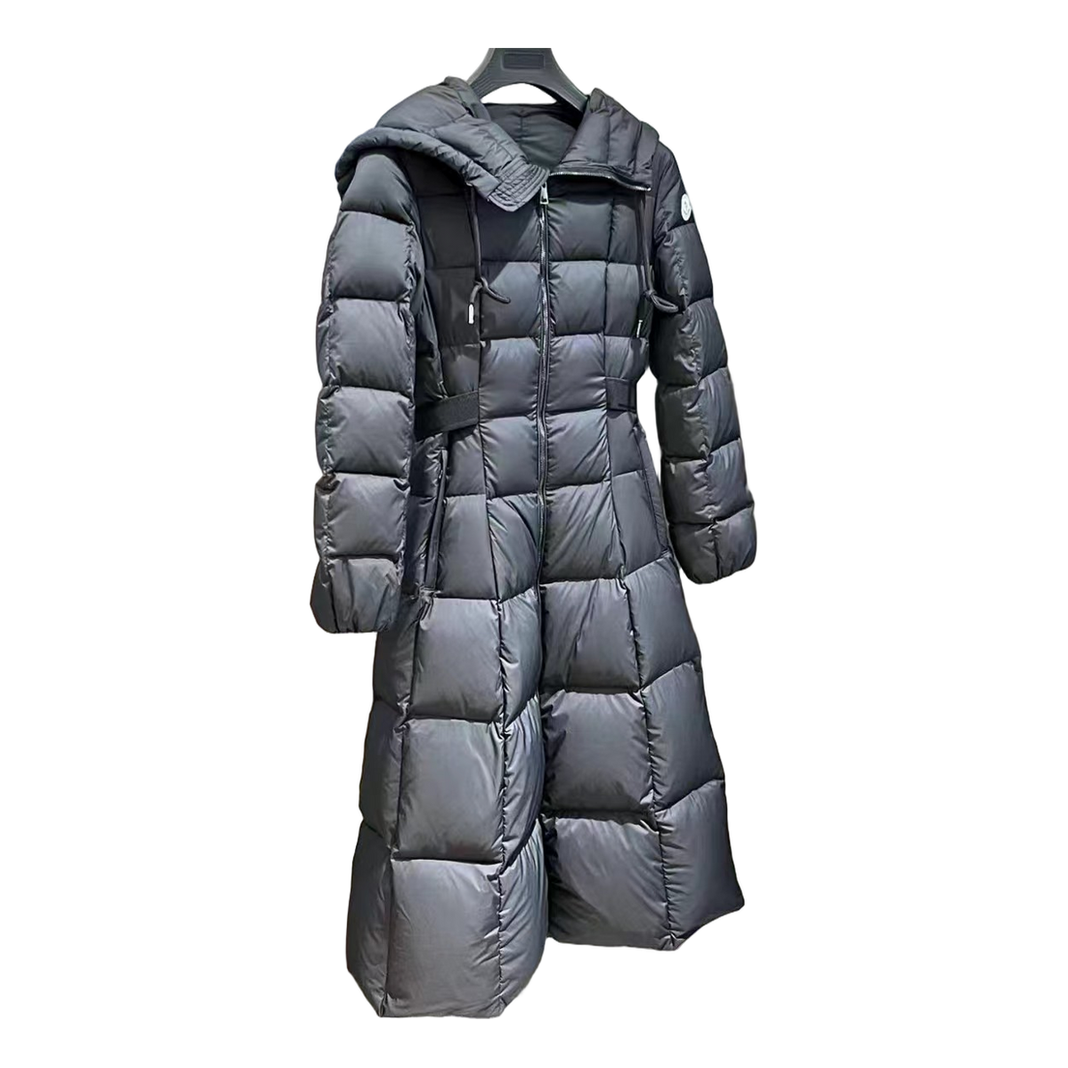 Moncler Faucon Hooded Long Down Coat – Black