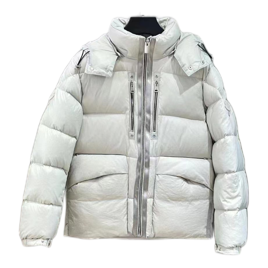 Moncler Two-Way Zip Hooded Down Jacket – Off White