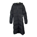 Moncler Matte Zip-Front Hooded Long Down Coat – Black