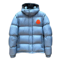 Moncler Oversized Chest-Badge Hooded Down Jacket