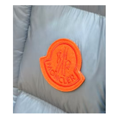 Moncler Oversized Chest-Badge Hooded Down Jacket