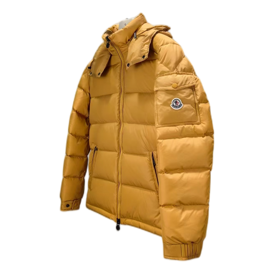 Moncler Maya Hooded Down Puffer Jacket – Yellow