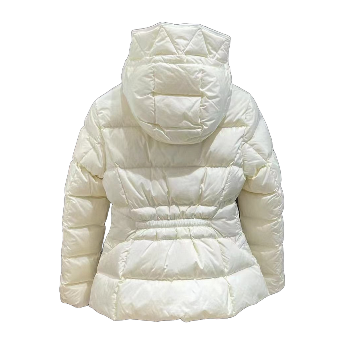 Moncler Fitted Short Hooded Down Jacket – Ivory