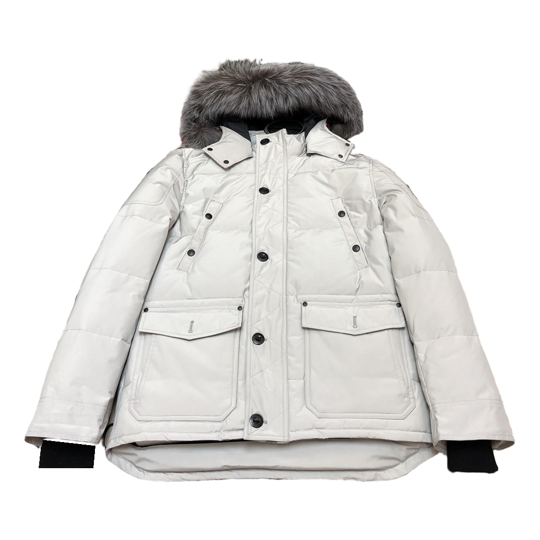 Moose Knuckles Four-Pocket Fur-Trim Hooded Down Jacket