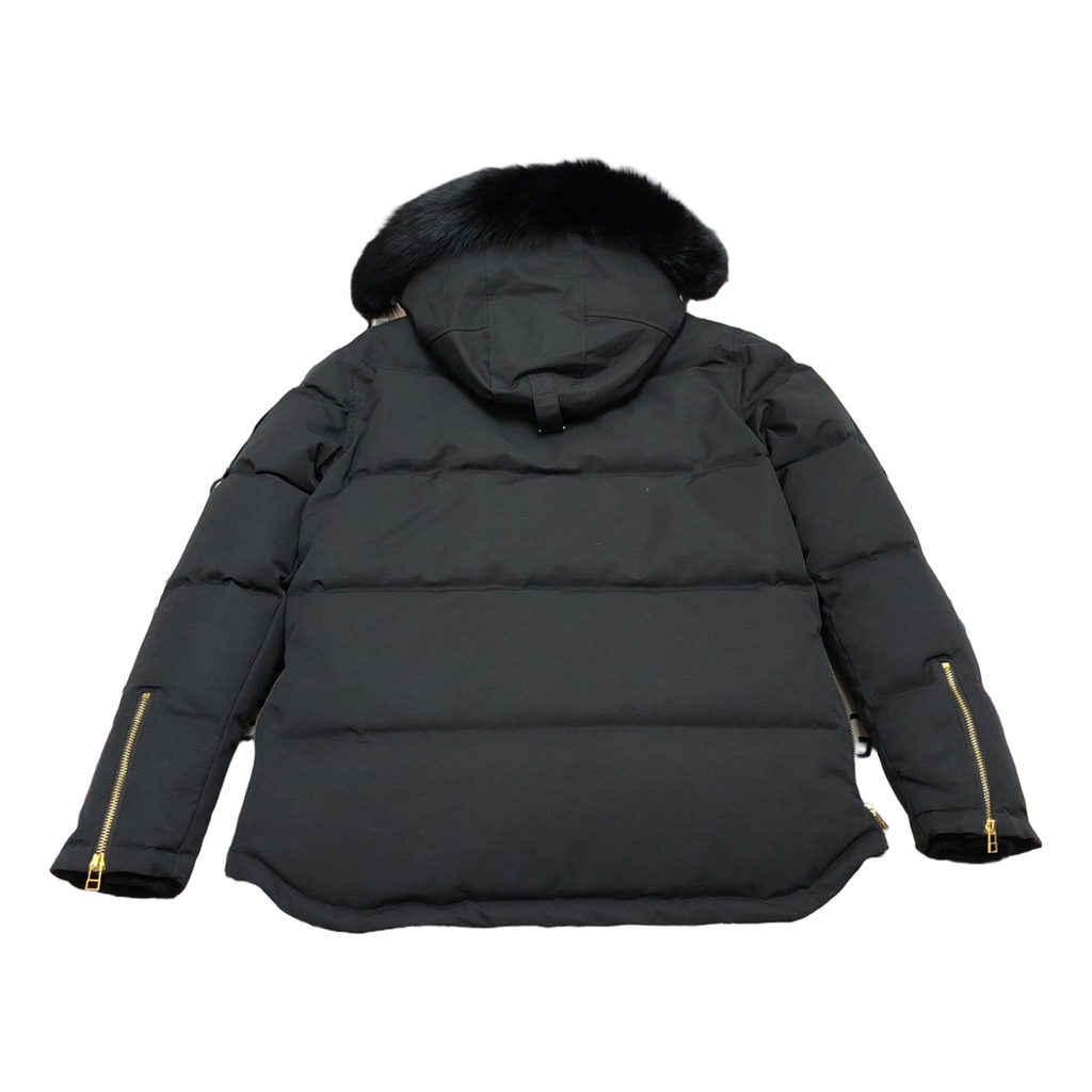 Moose Knuckles Gold 3Q Fur-Trim Down Puffer Jacket – Black