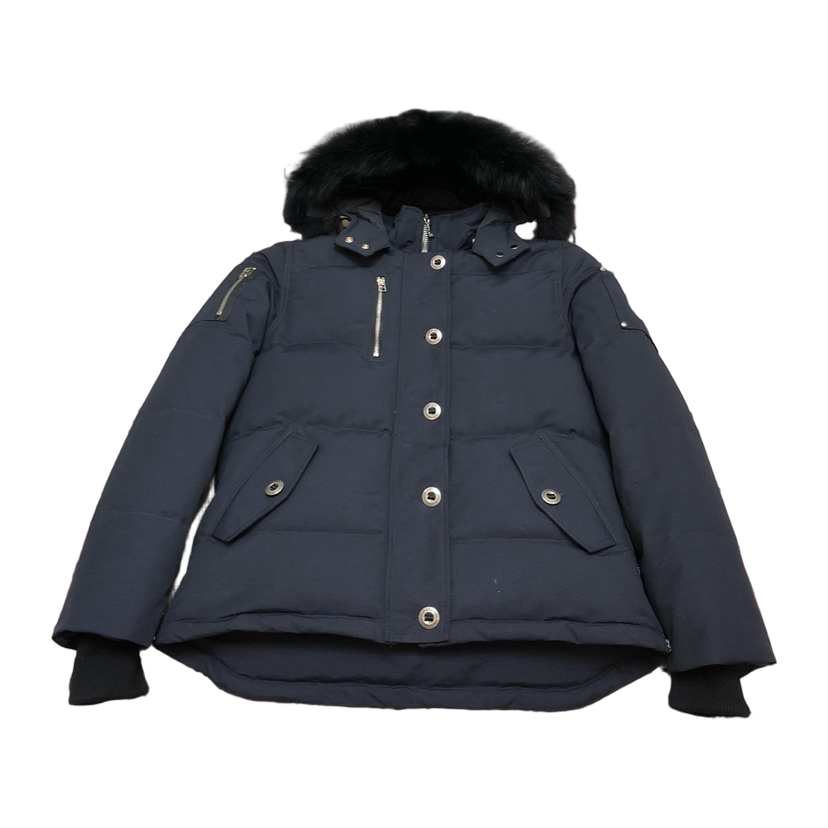 Moose Knuckles Women's Original 3Q Down Jacket with Shearling Trim – Navy