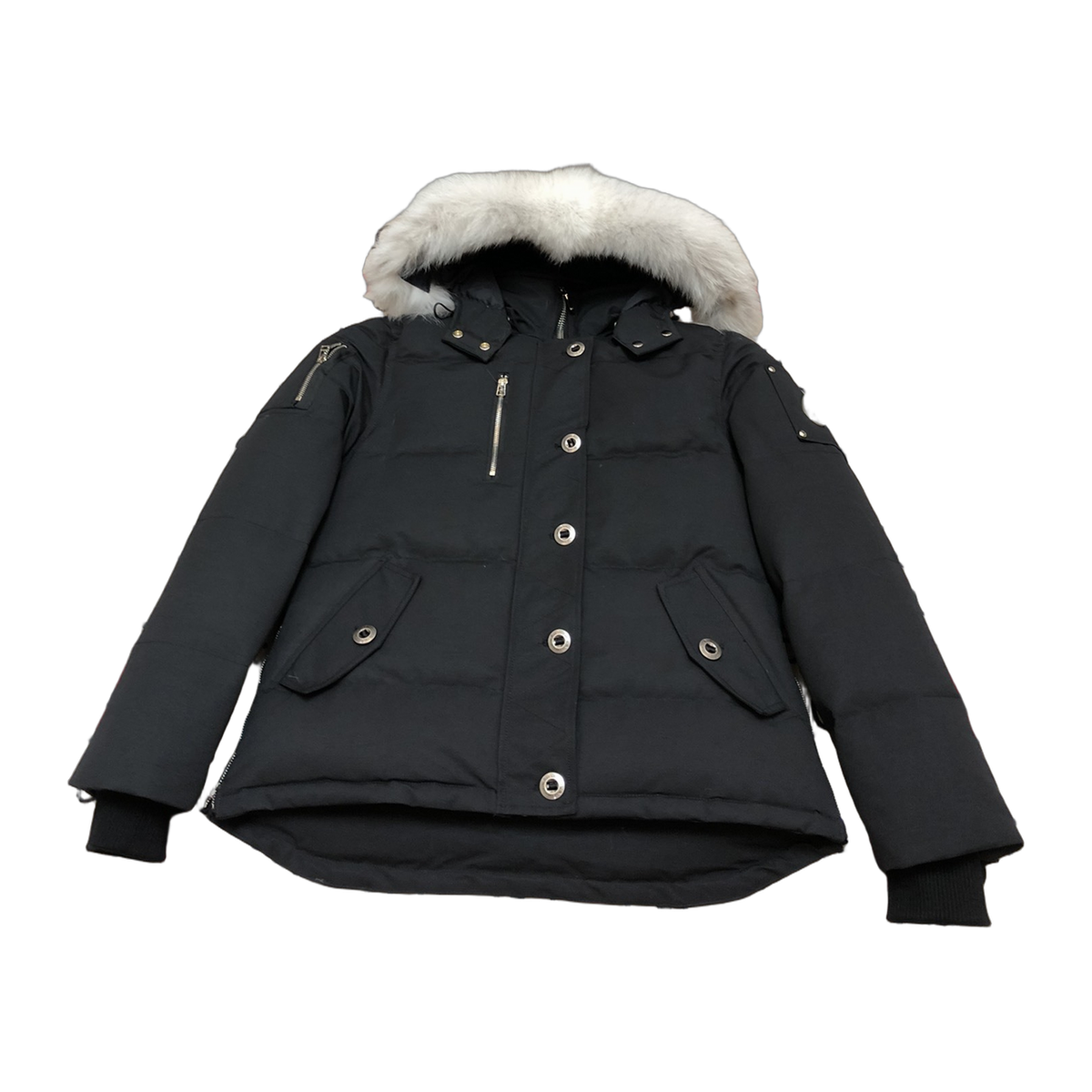 Moose Knuckles Women's Original 3Q Down Jacket with Shearling Trim – Navy