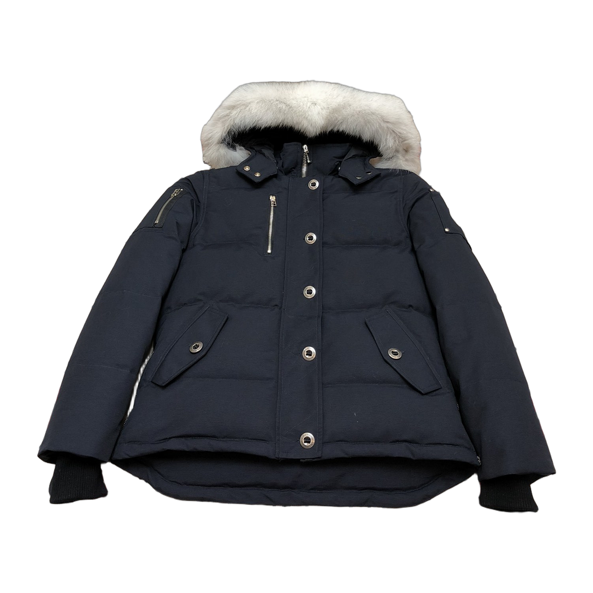 Moose Knuckles Women's Original 3Q Down Jacket with Shearling Trim – Navy