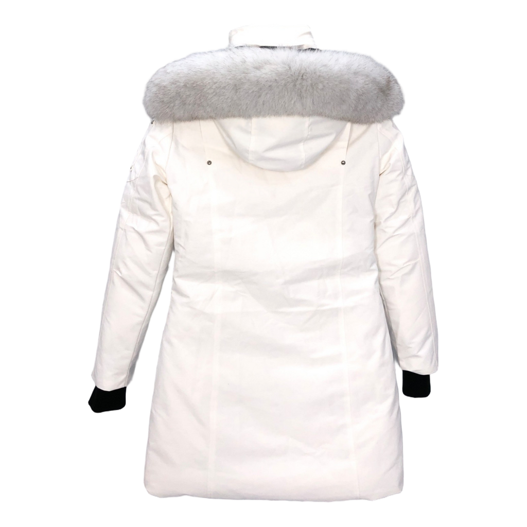 Moose Knuckles Stirling Down Parka with White Fur Trim