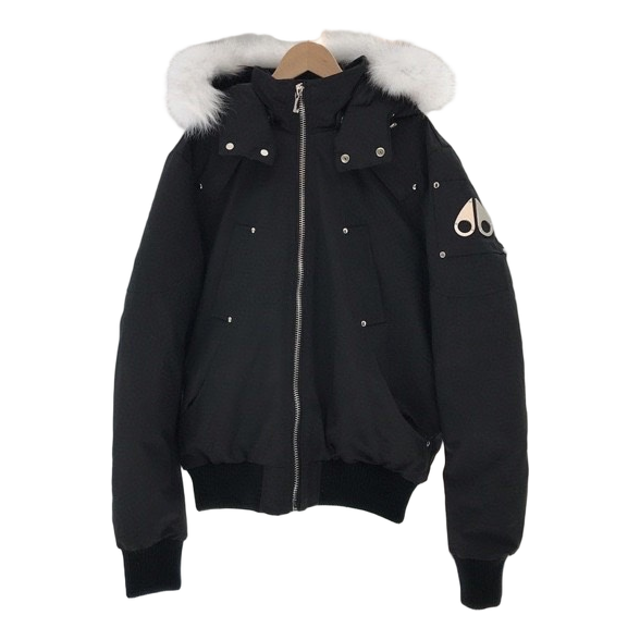 Moose Knuckles Ballistic Fur-Trim Down Bomber Jacket