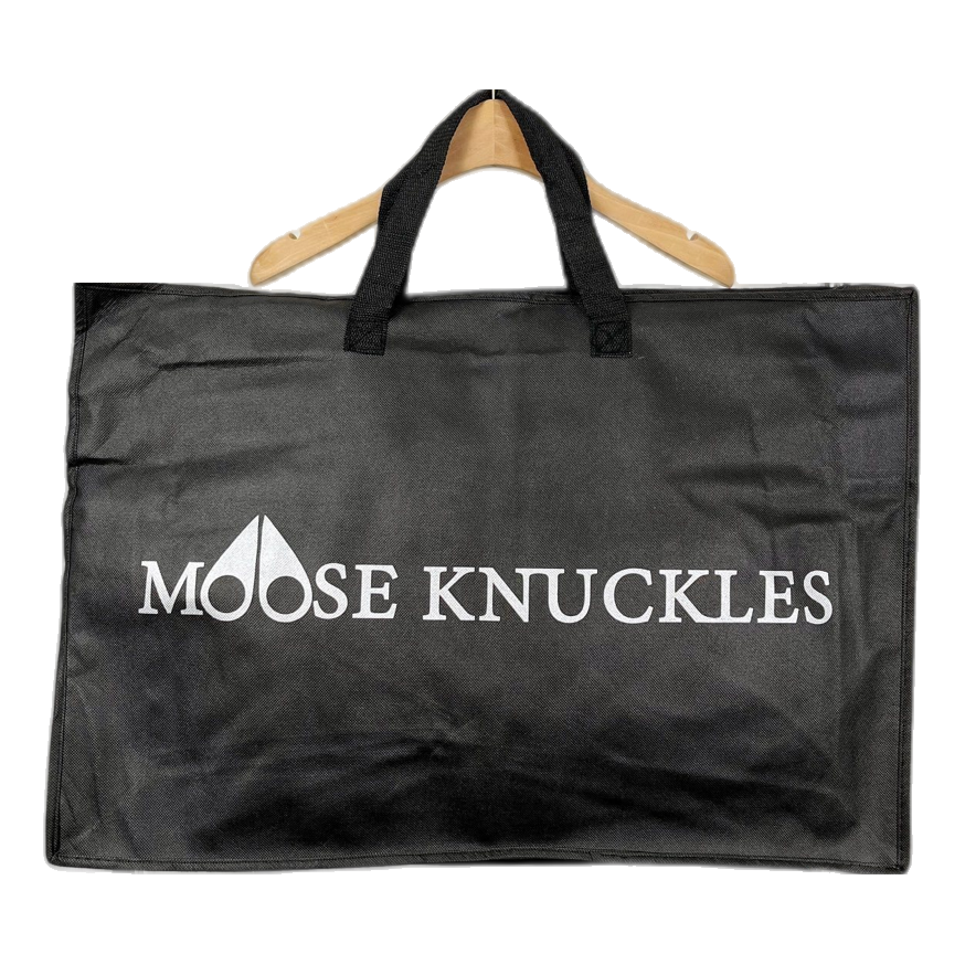 Moose Knuckles Curved-Hem Fur-Trim Hooded Down Parka – Black