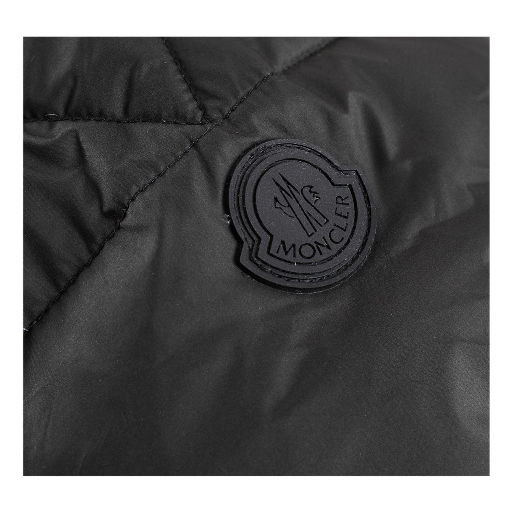 Moncler Logo-Hood Down Jacket with Contrast Lining – Black