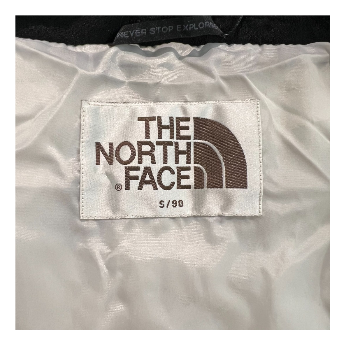 The North Face Long Hooded Color-Block Puffer Coat – Grey