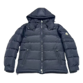 Moncler Sleeve-Pocket Hooded Down Puffer Jacket – Navy