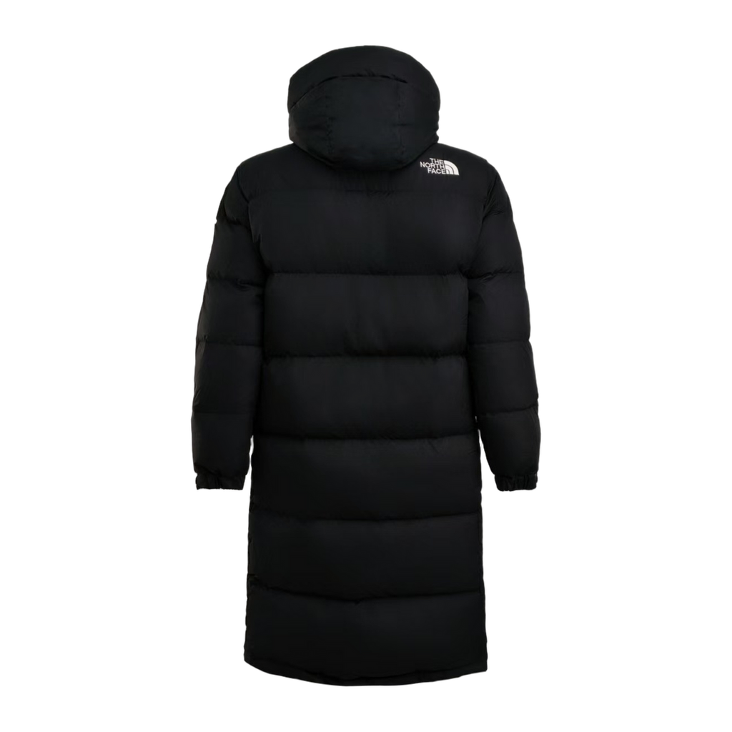 The North Face Long Hooded Color-Block Down Coat – Black