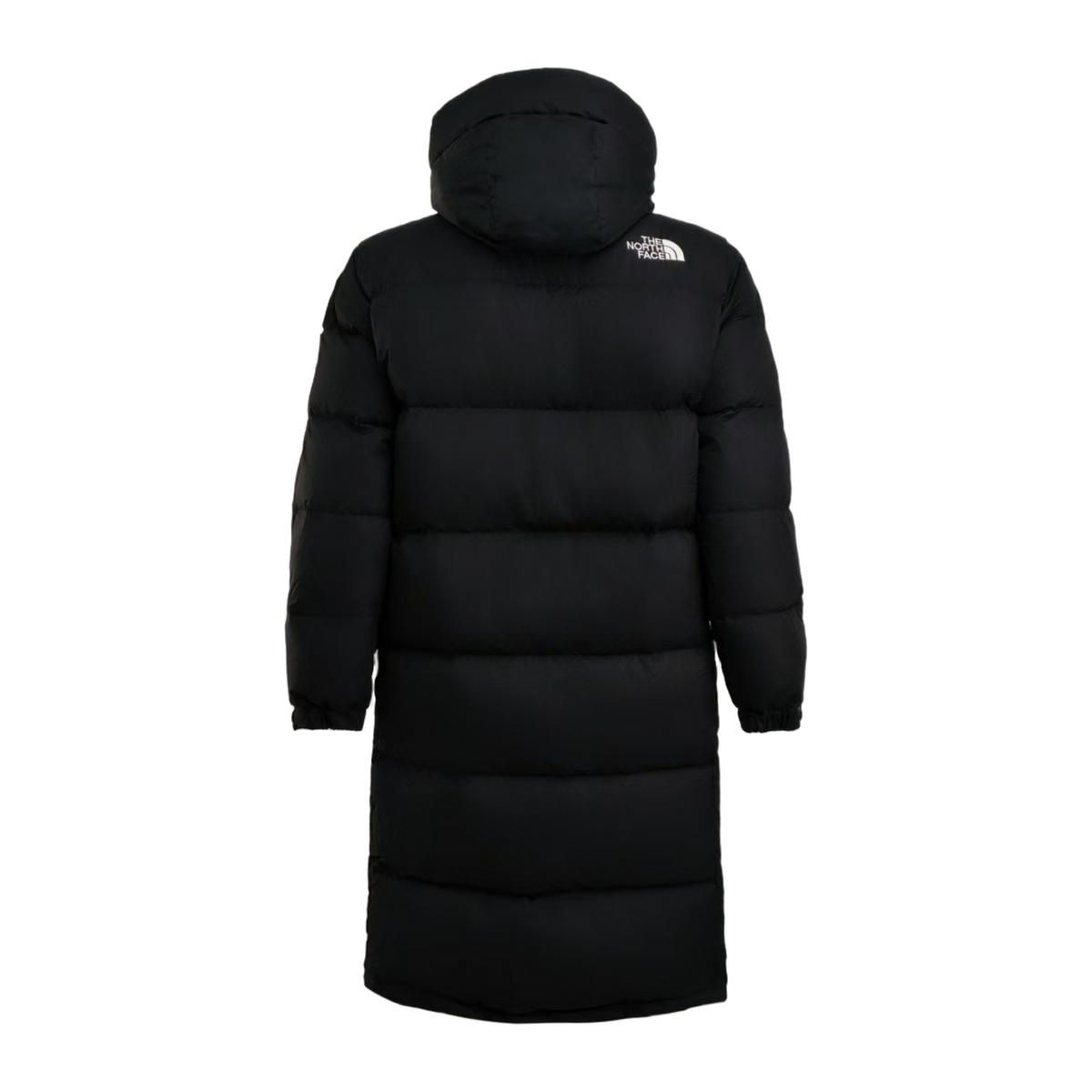 The North Face Long Hooded Color-Block Down Coat – Black
