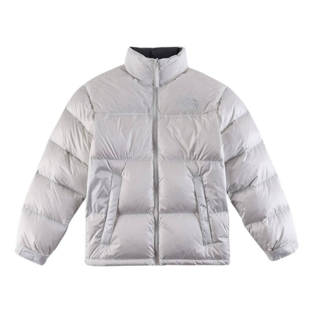 The North Face Two-Tone Contrast-Panel Puffer Jacket with Stand Collar